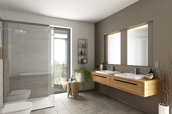 Abbildung Badezimmer-Varianten